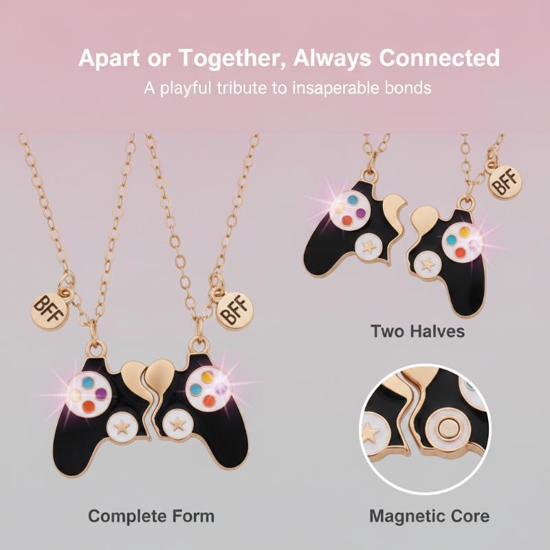 Magnetic Couple Matching Necklaces - 2 piezas de collar con colgante