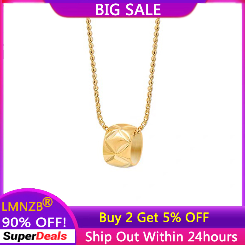 Cross Pendant Necklace Gold - Collar con colgante de cuentas circulares