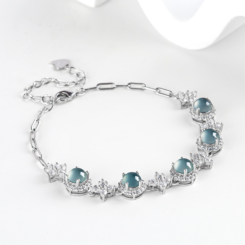 Bracelets - Pulsera de jadeíta azul de Myanmar,