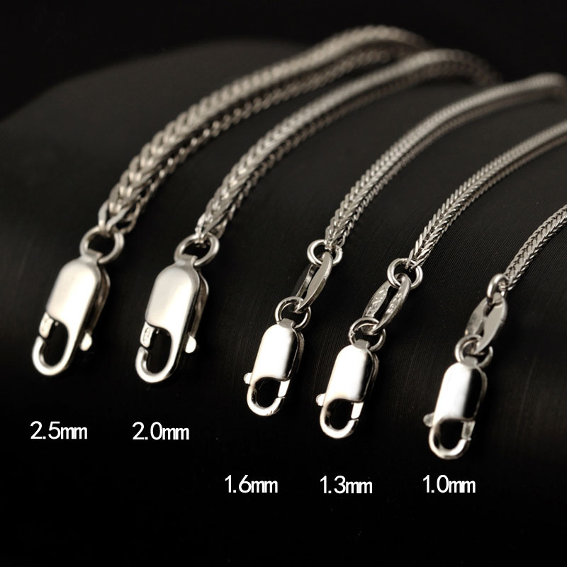 925 Sterling Silver Chain Necklace Men - Collar de cadena Chopin de Plata