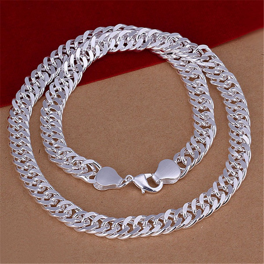 925 Sterling Silver Chain Necklace Men - Collar de cadena de plata de