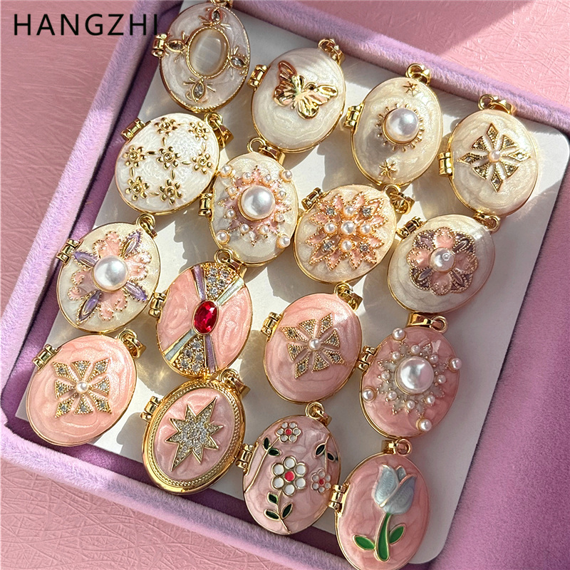 Heart Locket Necklace Photo - HangZhi-collar con medallón y marco de