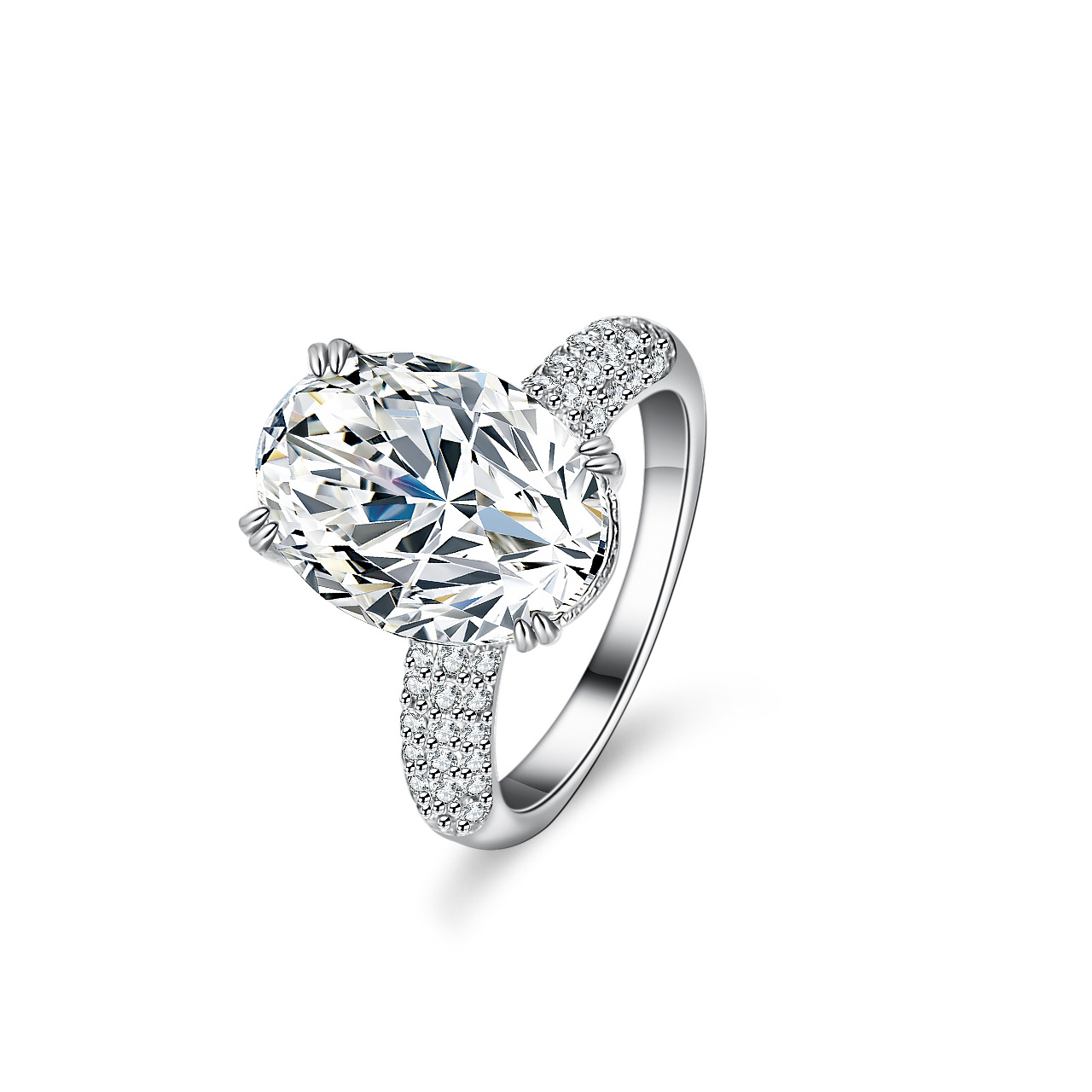 Anillo de moissanita con incru - Moissanite Engagement Ring 1 Carat reseña y precio