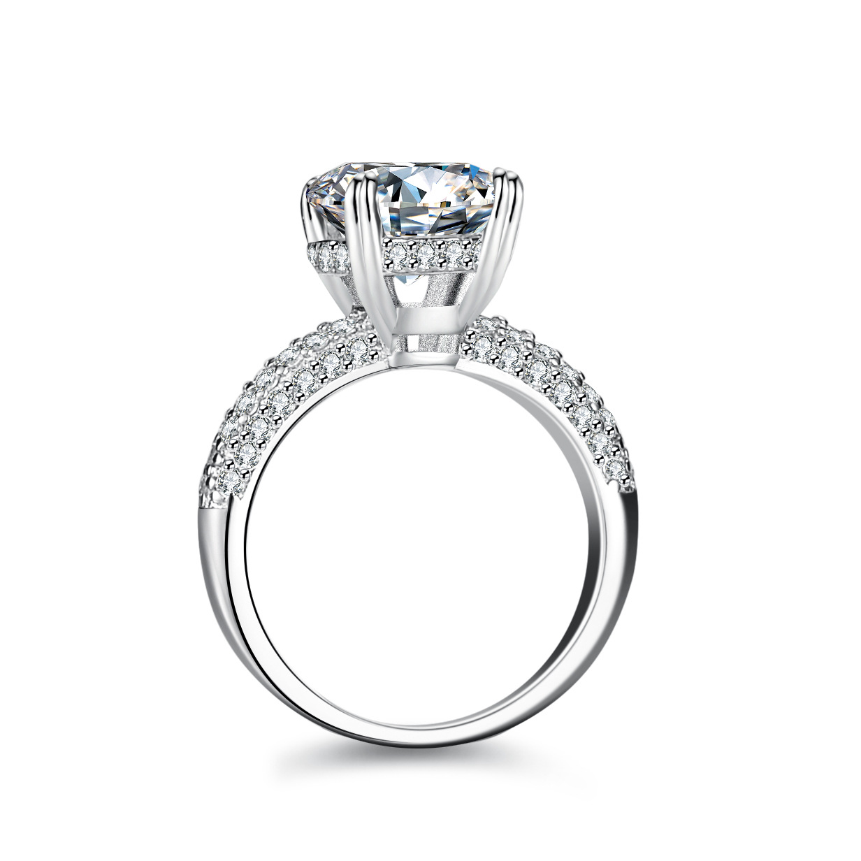 Anillo de moissanita con incru - Moissanite Engagement Ring 1 Carat reseña y precio