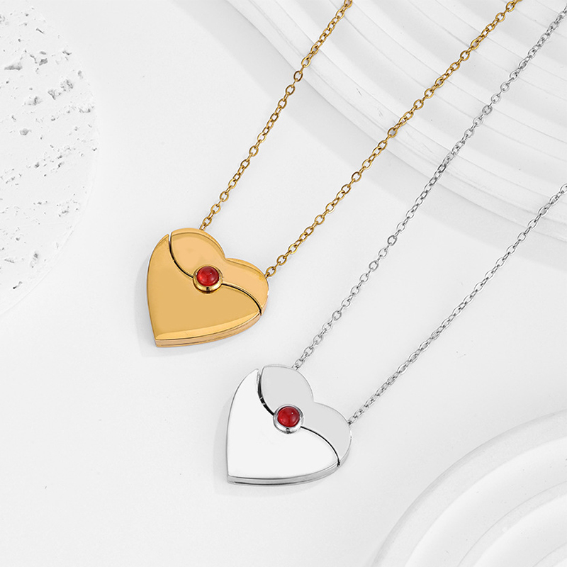 Collar con Colgante de Corazón - Heart Locket Necklace Photo reseña y precio