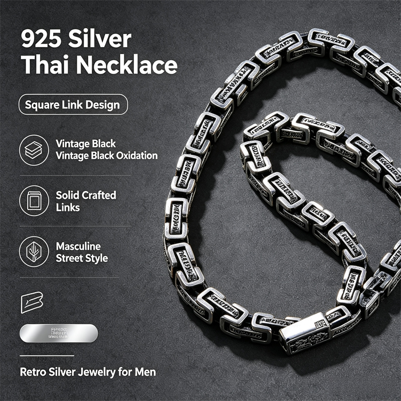 OUYADI Collar de Plata de Ley  - 925 Sterling Silver Chain Necklace Men reseña y precio