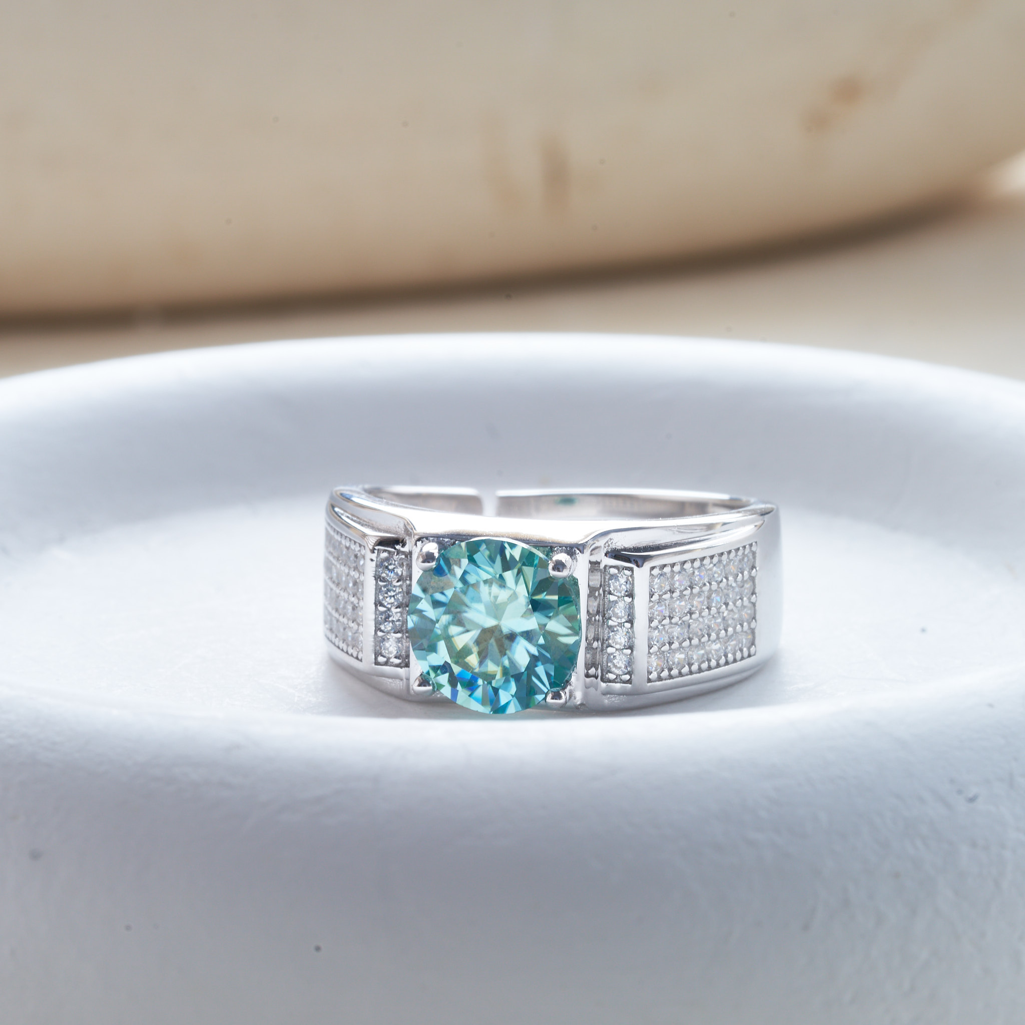 Anillo de moissanita de color  - Moissanite Engagement Ring 1 Carat reseña y precio