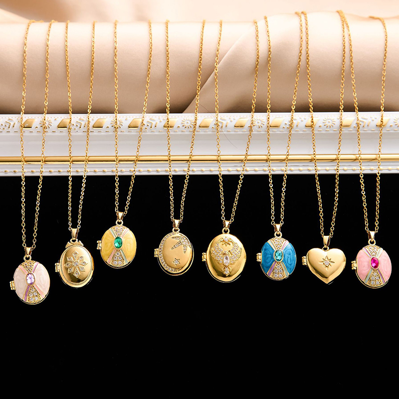 ANENJERY 316L Acero inoxidable - Heart Locket Necklace Photo reseña y precio