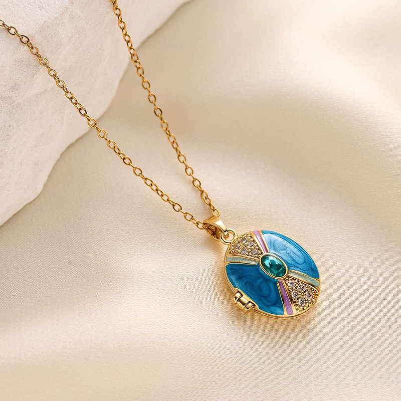 ANENJERY 316L Acero inoxidable - Heart Locket Necklace Photo reseña y precio