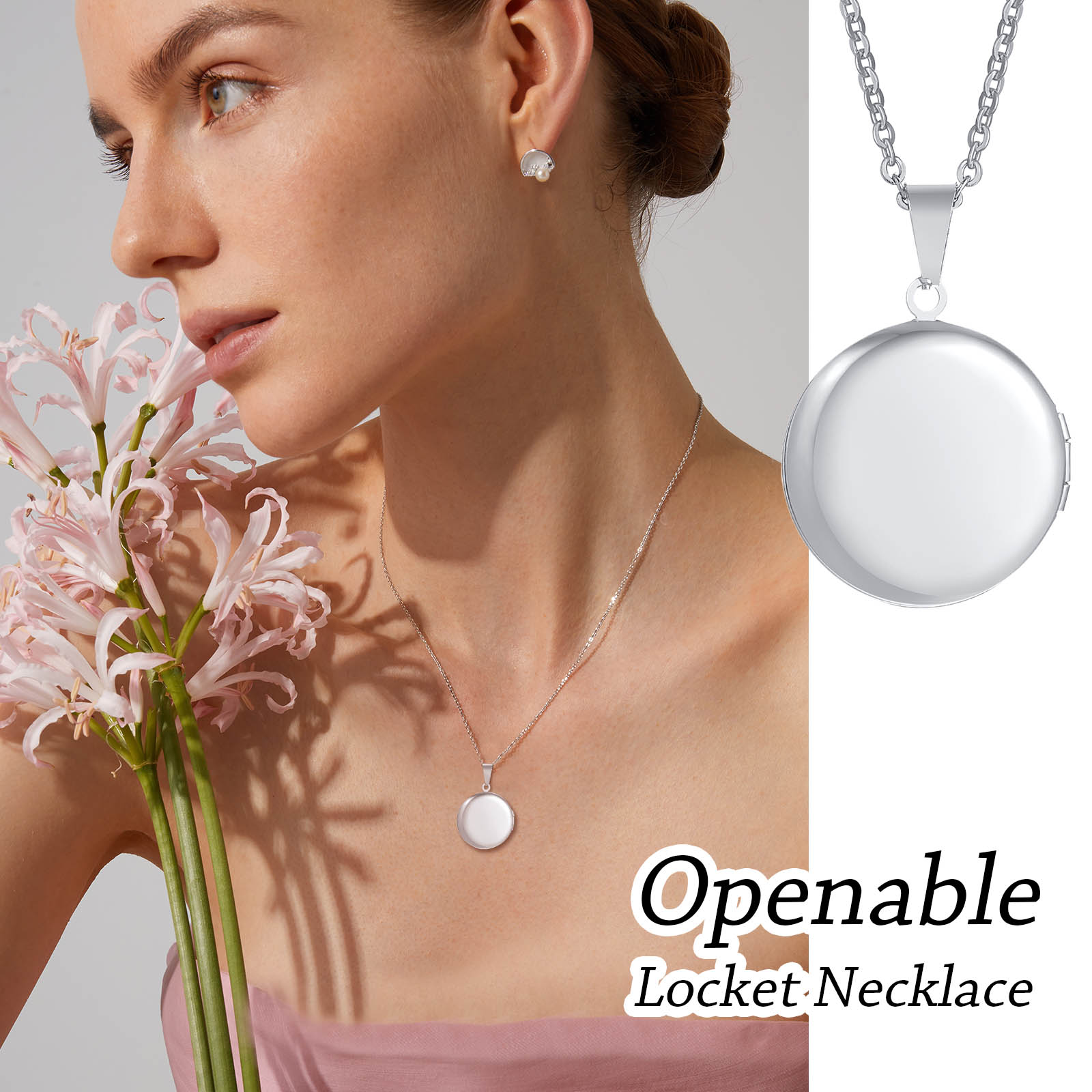 Colgante con medallón de coraz - Heart Locket Necklace Photo reseña y precio