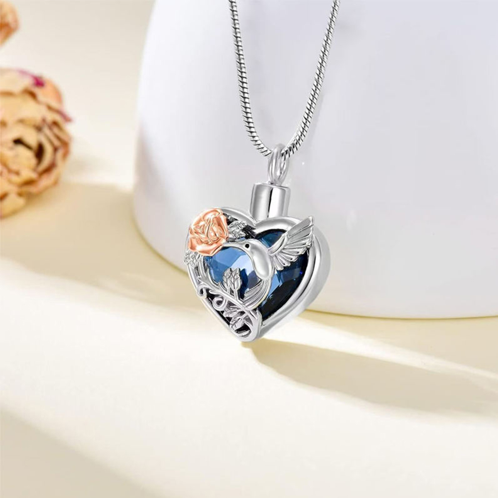 Collar con medallón de urna de - Heart Locket Necklace Photo reseña y precio
