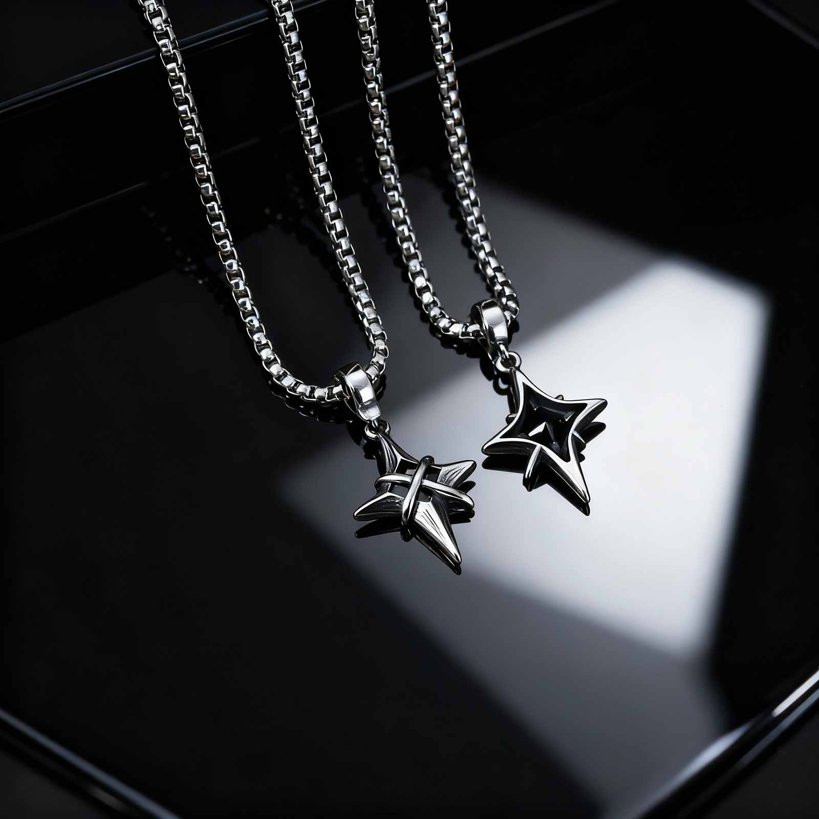Collar minimalista de acero in - Anime Pendant Necklace reseña y precio