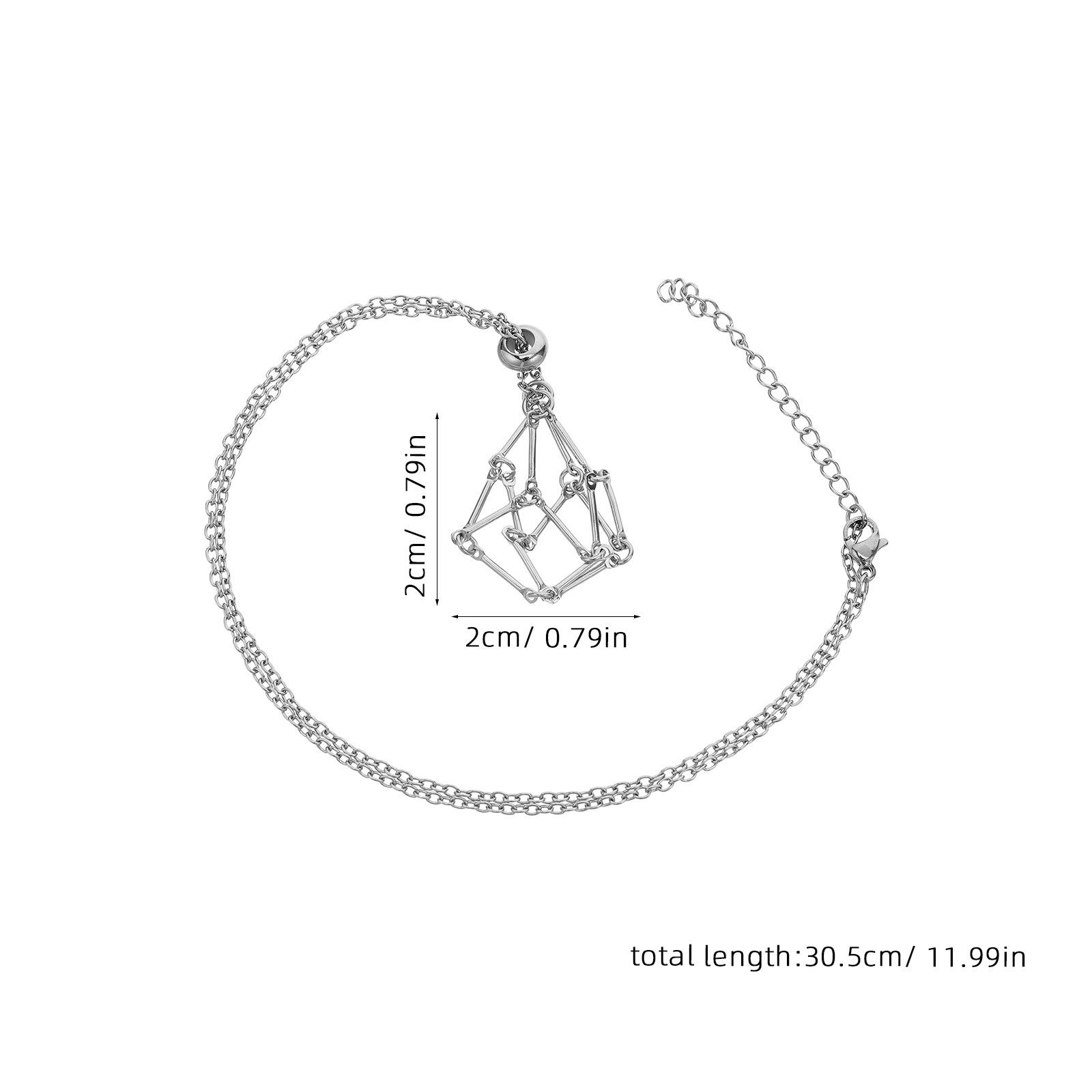 Collar con soporte de cristal, - Crystal Pendant Necklace Natural Stone reseña y precio