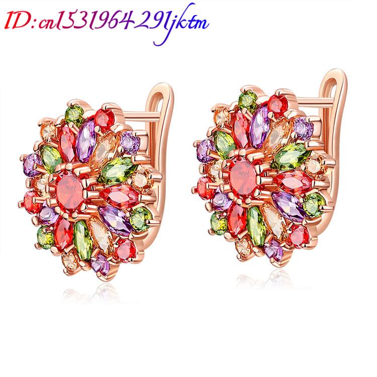 Pendientes de flor de cristal  - Earrings reseña y precio