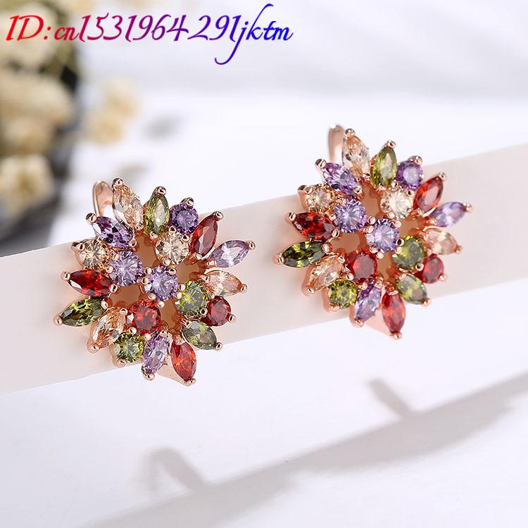 Pendientes de flor de cristal  - Earrings reseña y precio