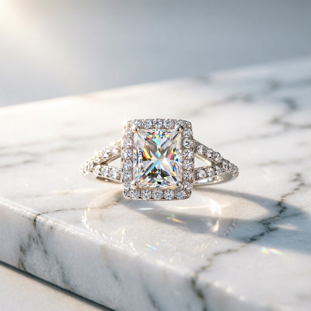 Anillo de moissanita de 1 quil - Moissanite Engagement Ring 1 Carat reseña y precio