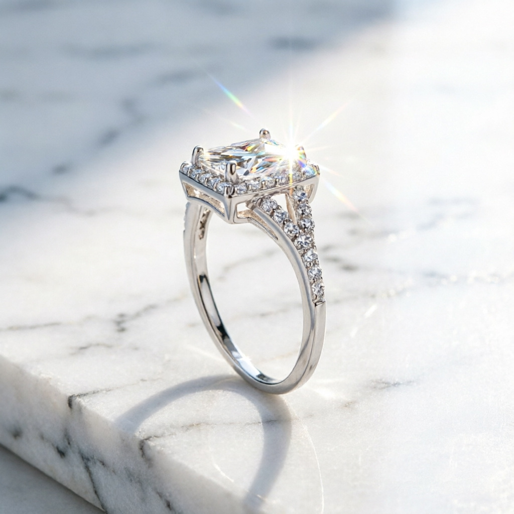 Anillo de moissanita de 1 quil - Moissanite Engagement Ring 1 Carat reseña y precio