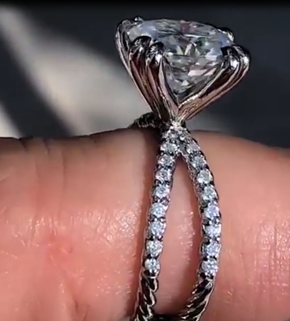 Anillo de compromiso de aniver - Moissanite Engagement Ring 1 Carat reseña y precio