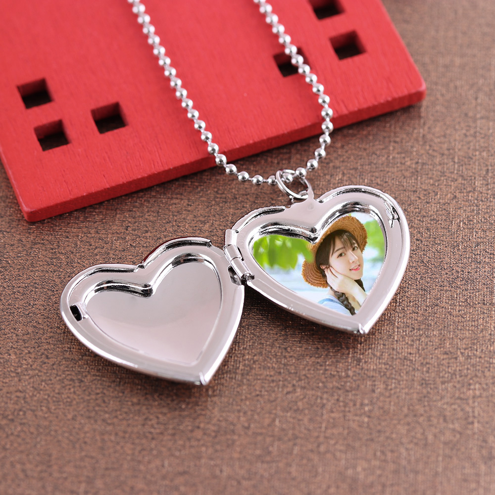 HOOH-colgante de medallón con  - Heart Locket Necklace Photo reseña y precio