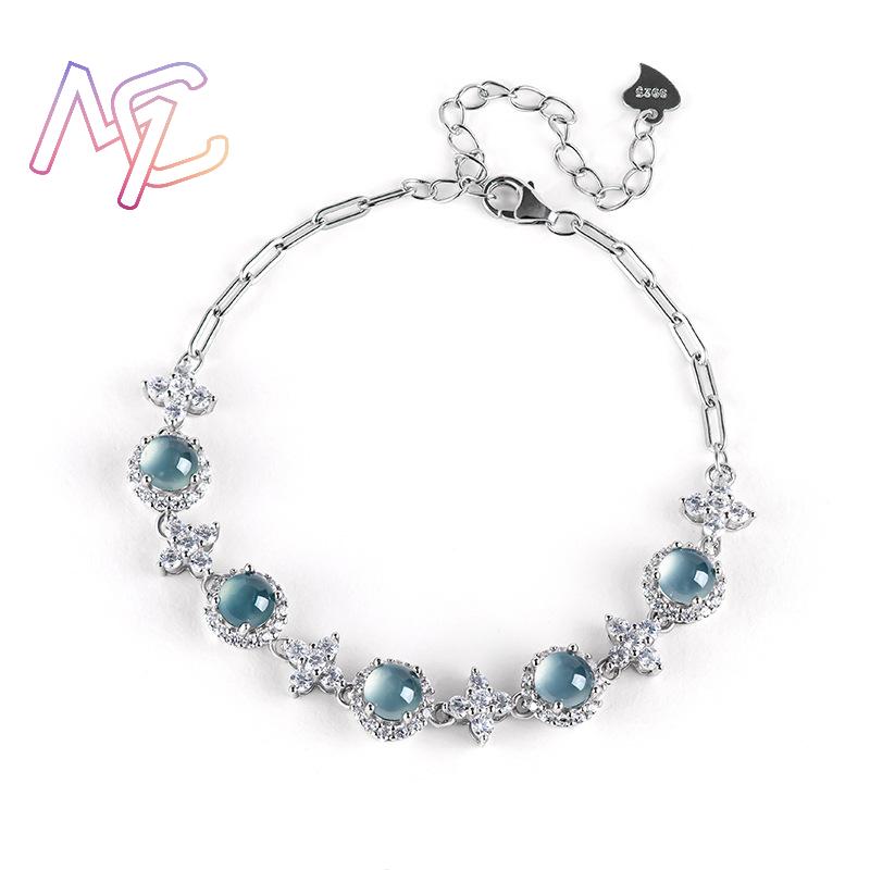 Pulsera de jadeíta azul de Mya - Bracelets reseña y precio