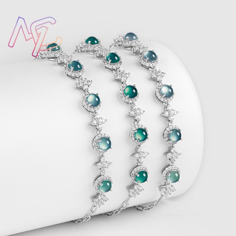 Pulsera de jadeíta azul de Mya - Bracelets reseña y precio
