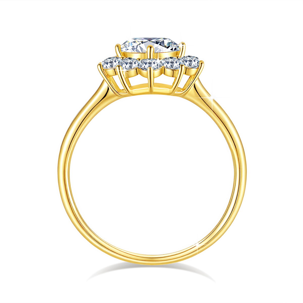 Anillo de Flor de Oro Real de  - Moissanite Engagement Ring 1 Carat reseña y precio