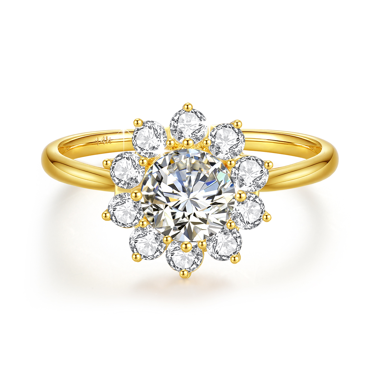 Anillo de Flor de Oro Real de  - Moissanite Engagement Ring 1 Carat reseña y precio