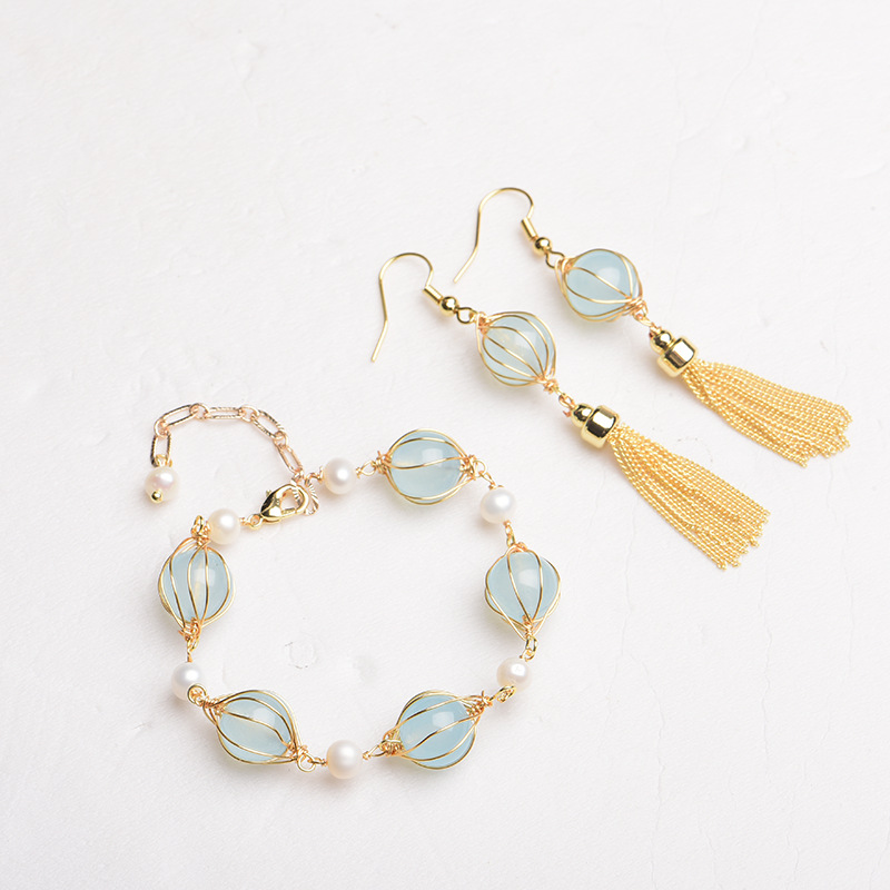 Pendientes de cuentas de Jade  - Earrings reseña y precio