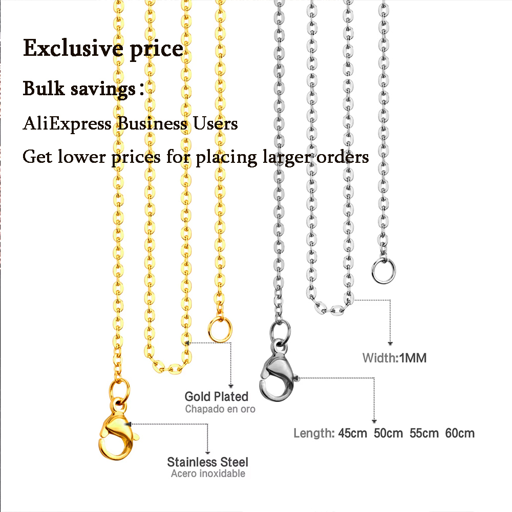 LUXUSTEEL 1-2mm 1/10 unids/lot - Cuban Link Chain 12Mm reseña y precio