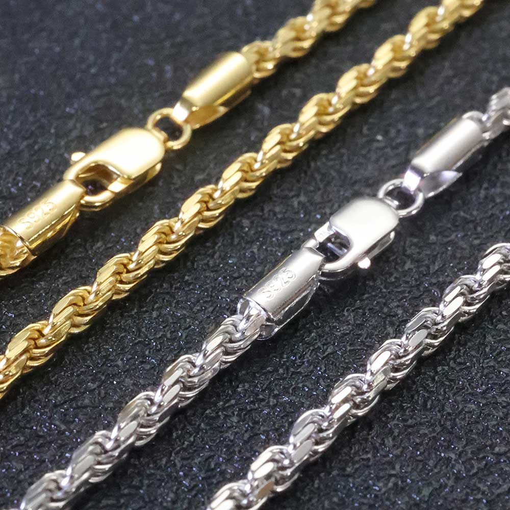 ESKEEM 3MM/5mm hombres mujeres - 925 Sterling Silver Chain Necklace Men reseña y precio