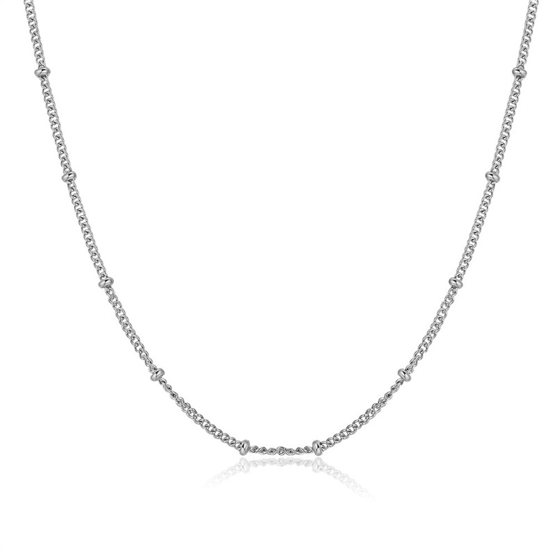Collar de cadena de cuentas de - 925 Sterling Silver Chain Necklace Men reseña y precio