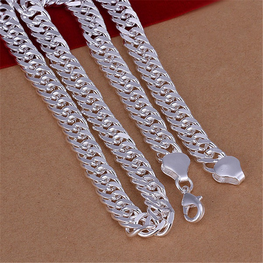 Collar de cadena de plata de l - 925 Sterling Silver Chain Necklace Men reseña y precio