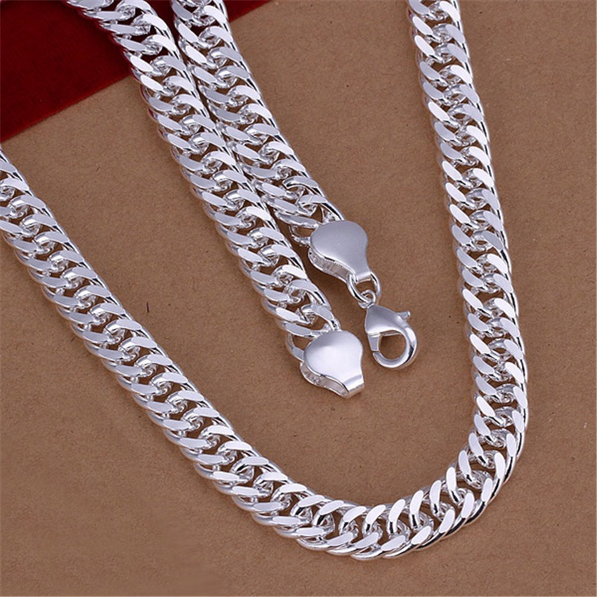 Collar de cadena de plata de l - 925 Sterling Silver Chain Necklace Men reseña y precio