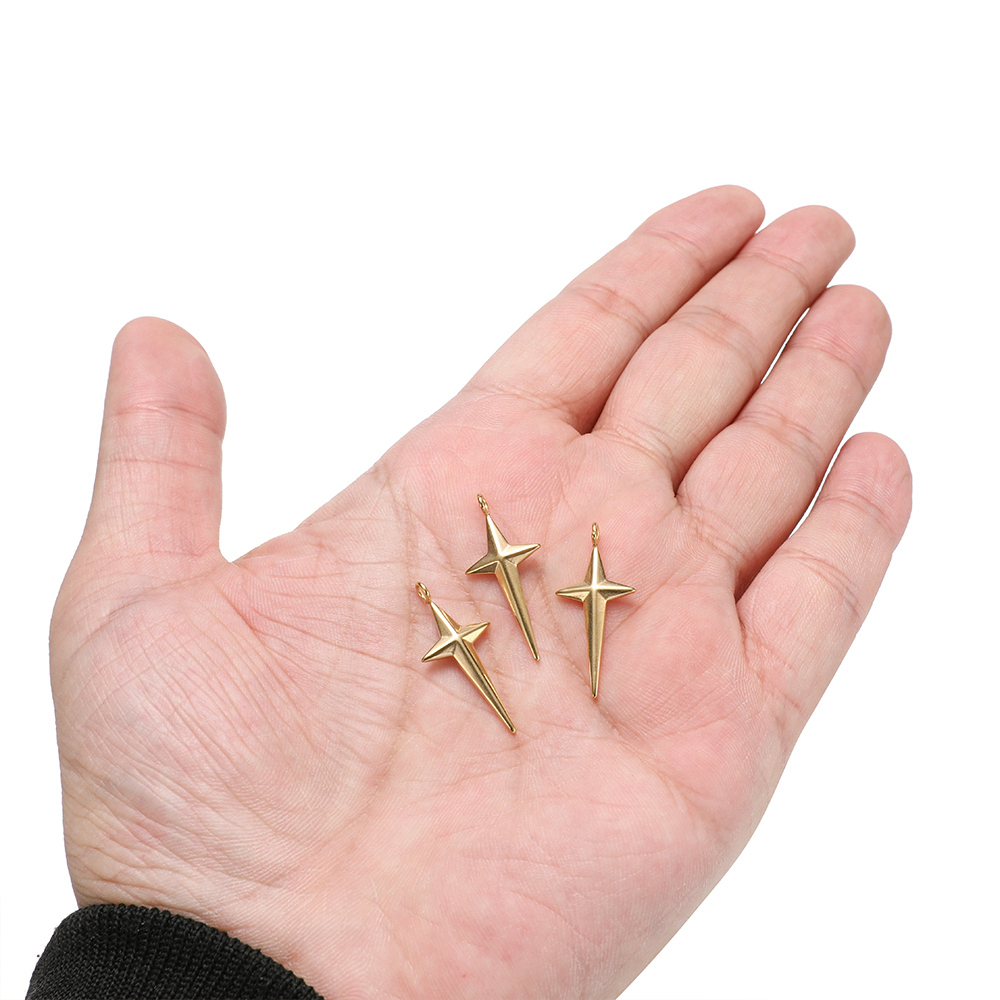 5 uds. De dijes de estrella cr - Cross Pendant Necklace Gold reseña y precio