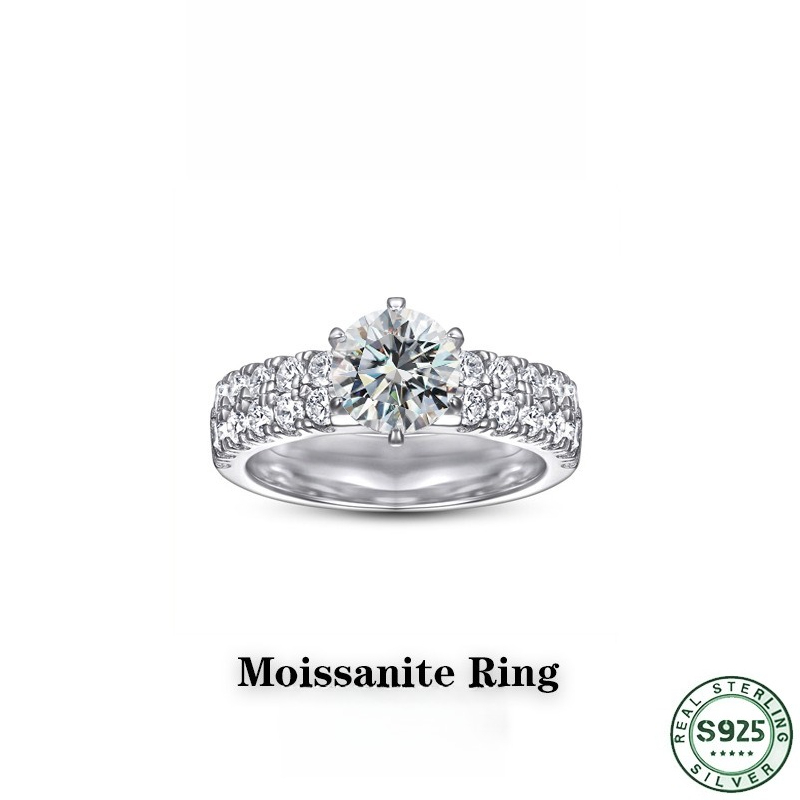 Anillo de diamantes de moissan - Moissanite Engagement Ring 1 Carat reseña y precio