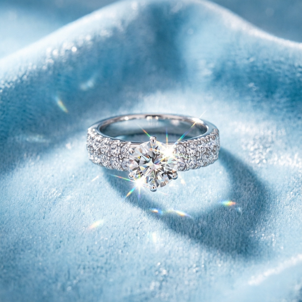 Anillo de diamantes de moissan - Moissanite Engagement Ring 1 Carat reseña y precio