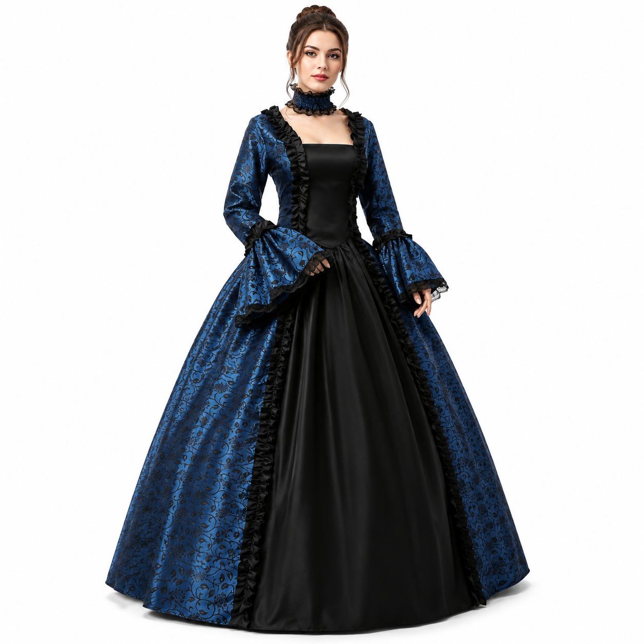 Vestido medieval gótico de est - Necklaces reseña y precio