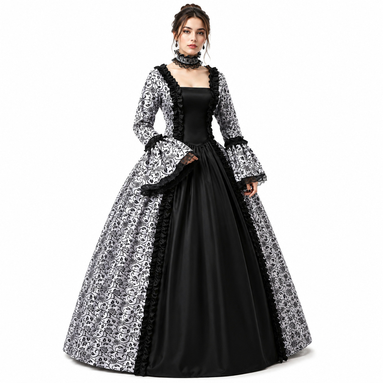 Vestido medieval gótico de est - Necklaces reseña y precio