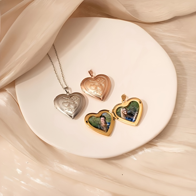 Collar con Foto Personalizada  - Heart Locket Necklace Photo reseña y precio