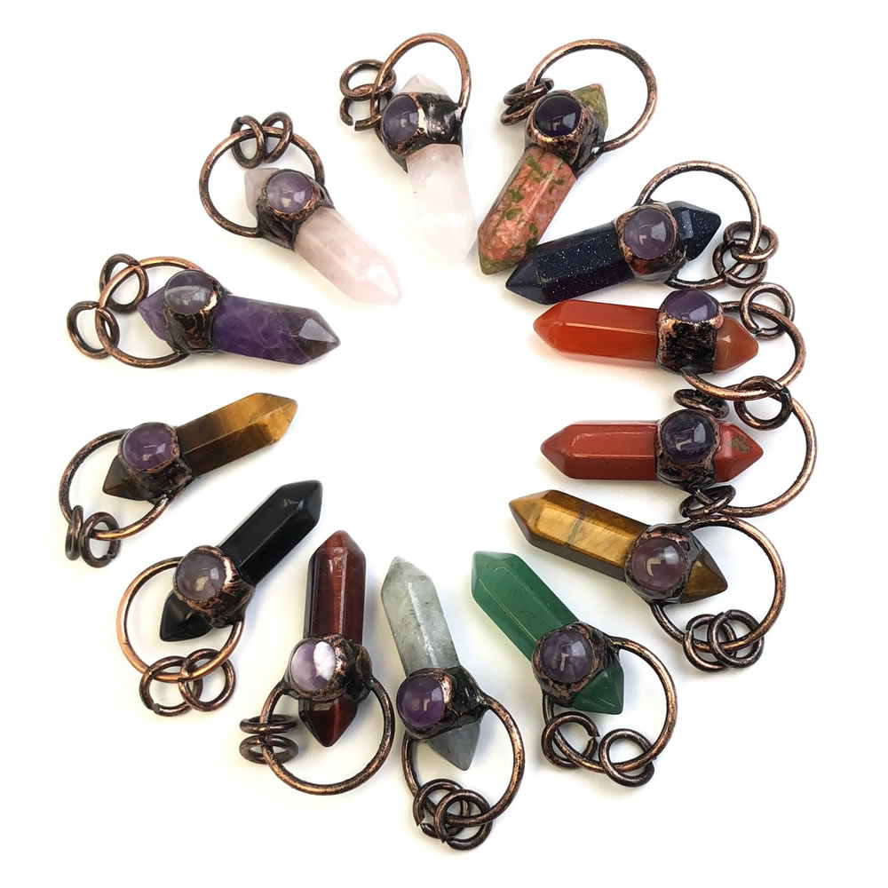 Colgantes de Cuarzo Cristalino - Crystal Pendant Necklace Natural Stone reseña y precio